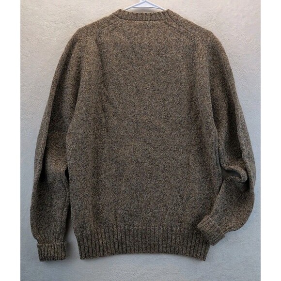 Lord Jeff 100% Shetland Wool Sweater Men's Medium Scotland Tan Made in USA - Picture 12 of 12